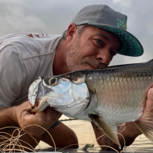Limited edition tarpon art rope hat